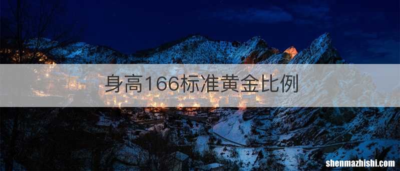 身高166标准黄金比例