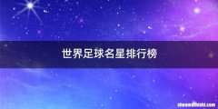 世界足球名星排行榜