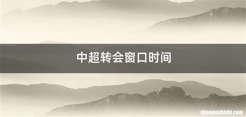 中超转会窗口时间