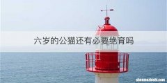 六岁的公猫还有必要绝育吗