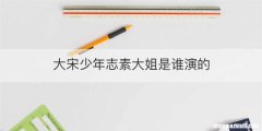 大宋少年志素大姐是谁演的