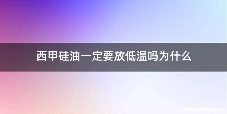 西甲硅油一定要放低温吗为什么