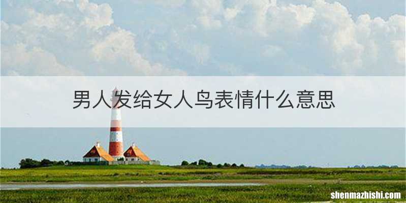 男人发给女人鸟表情什么意思