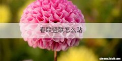 春联竖联怎么贴