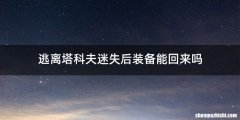 逃离塔科夫迷失后装备能回来吗