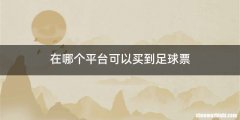 在哪个平台可以买到足球票