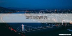 南京沦陷原因
