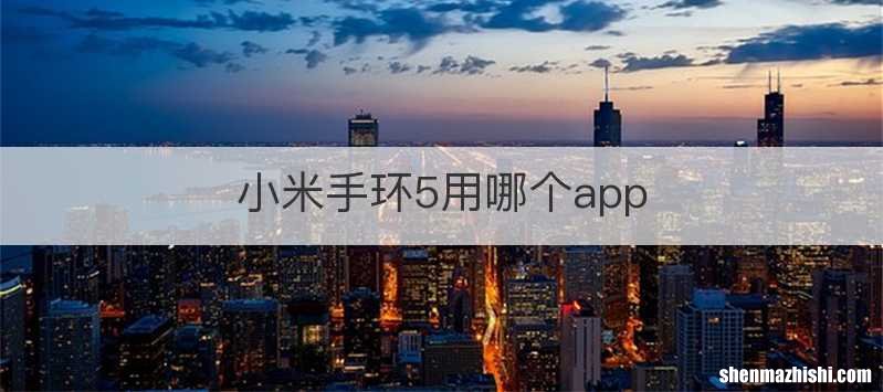 小米手环5用哪个app