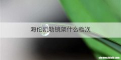 海伦凯勒镜架什么档次