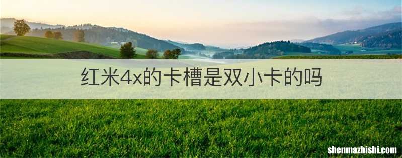 红米4x的卡槽是双小卡的吗