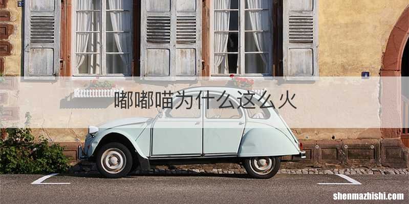 嘟嘟喵为什么这么火