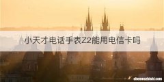 小天才电话手表Z2能用电信卡吗