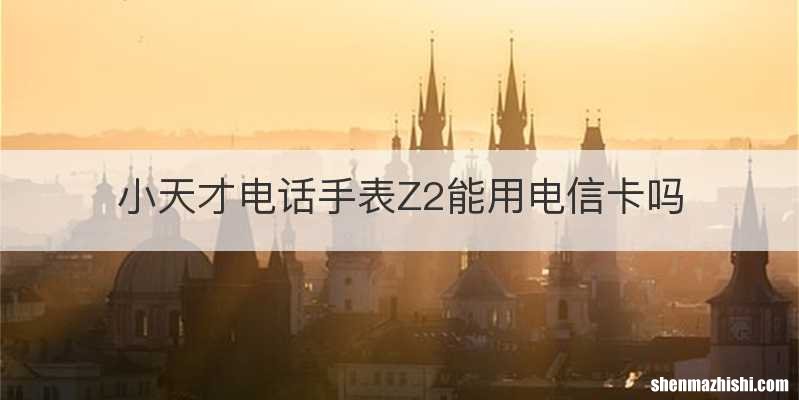 小天才电话手表Z2能用电信卡吗