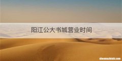 阳江公大书城营业时间
