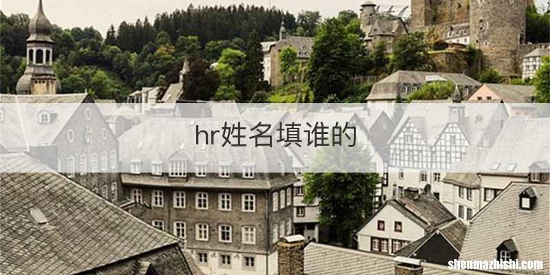 hr姓名填谁的