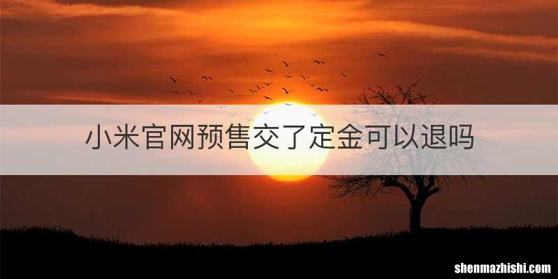 小米官网预售交了定金可以退吗