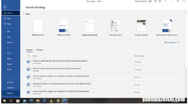如何在Microsoft Word文档中插入框架