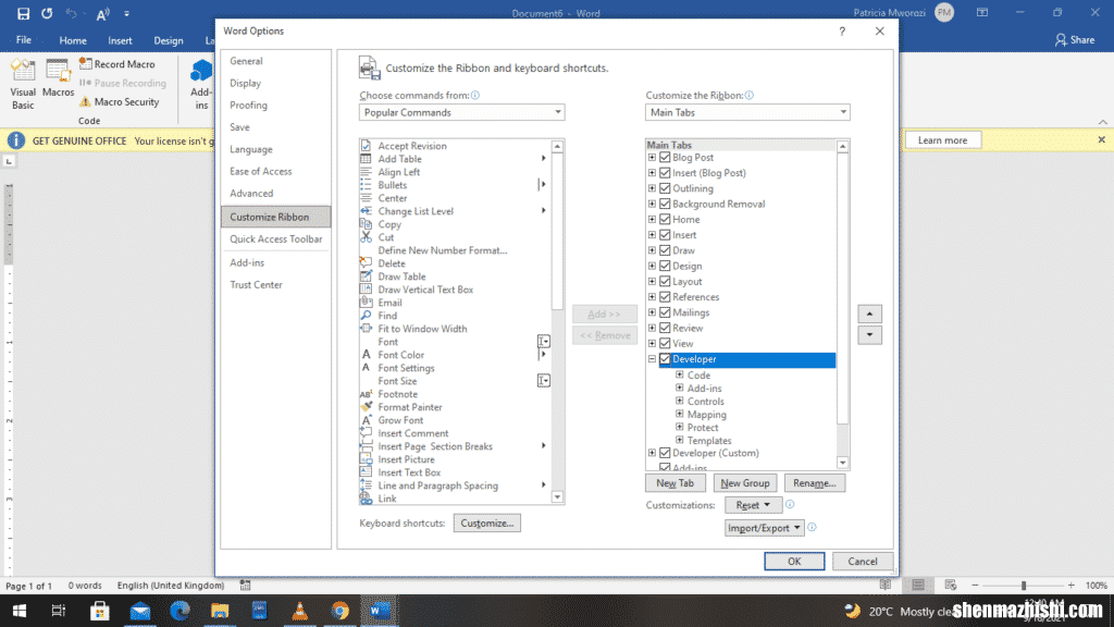 如何在Microsoft Word文档中插入框架