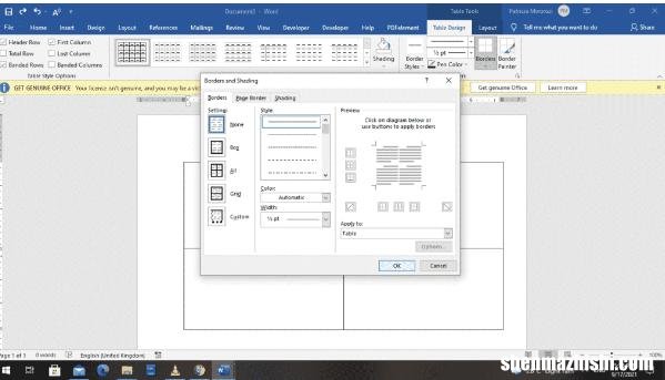 如何在Microsoft Word中将页面分为四个部分