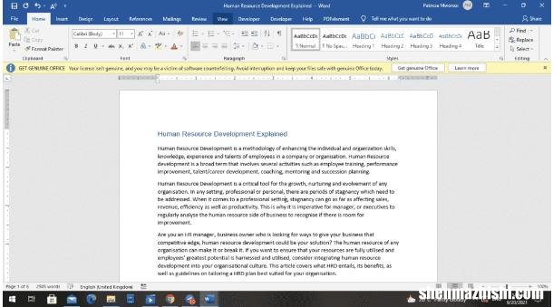 如何在Microsoft Word中重新排序页面