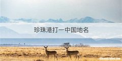 珍珠港打一中国地名