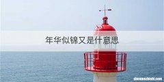 年华似锦又是什意思