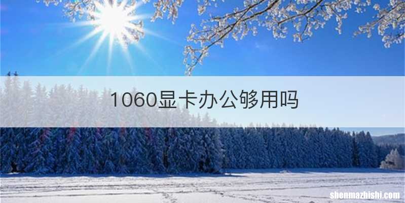 1060显卡办公够用吗