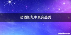 劲酒加红牛真实感受