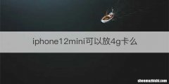 iphone12mini可以放4g卡么