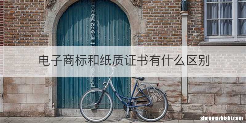 电子商标和纸质证书有什么区别