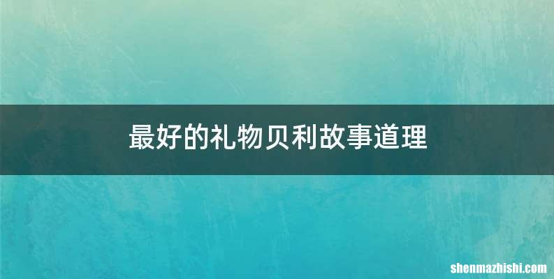 最好的礼物贝利故事道理