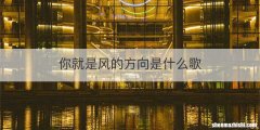你就是风的方向是什么歌