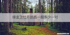 绿金顶牡丹鹦鹉一般多少一对