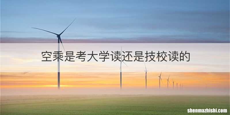 空乘是考大学读还是技校读的