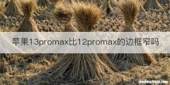 苹果13promax比12promax的边框窄吗