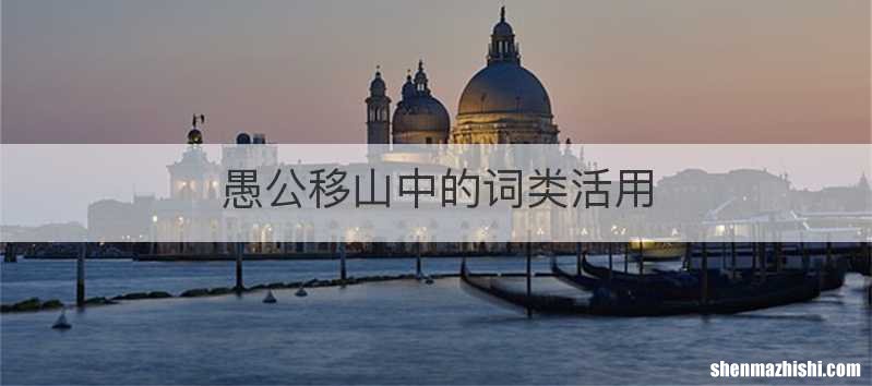愚公移山中的词类活用