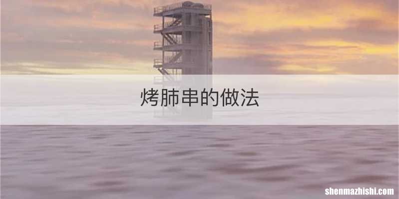 烤肺串的做法