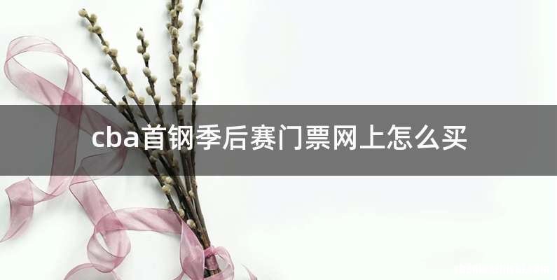 cba首钢季后赛门票网上怎么买