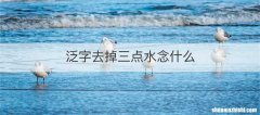 泛字去掉三点水念什么
