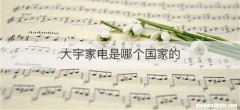 大宇家电是哪个国家的