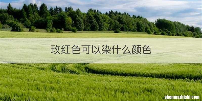 玫红色可以染什么颜色