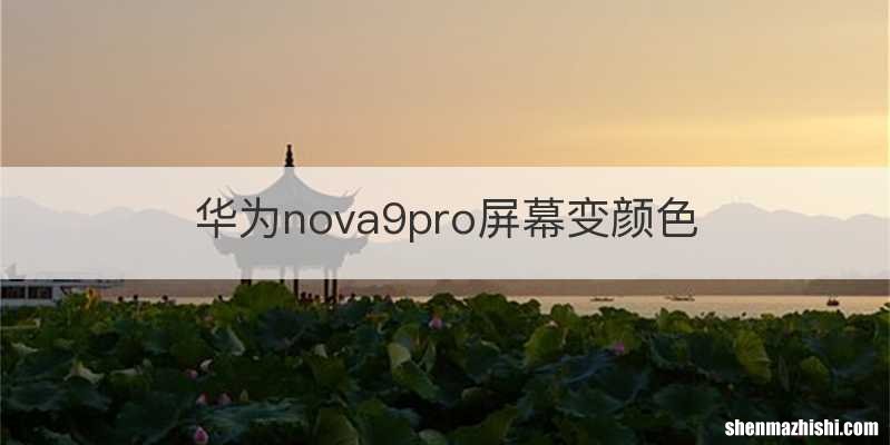 华为nova9pro屏幕变颜色
