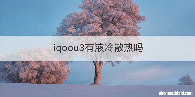 iqoou3有液冷散热吗
