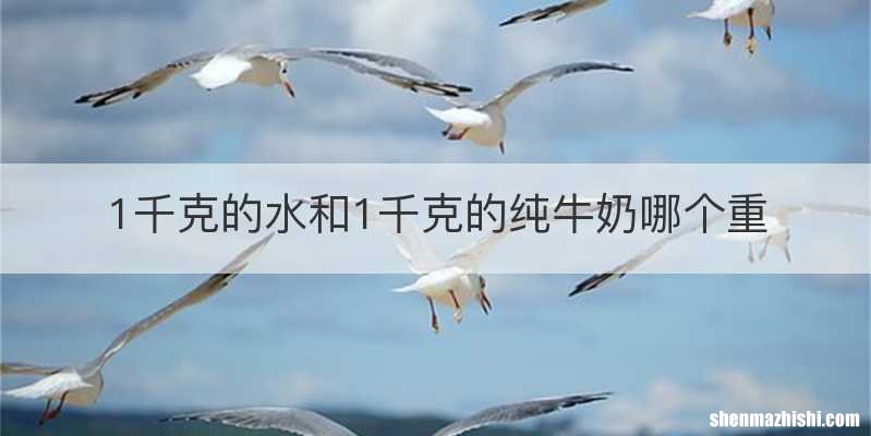 1千克的水和1千克的纯牛奶哪个重