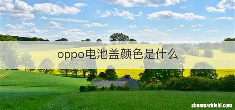 oppo电池盖颜色是什么