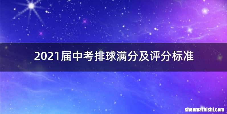 2021届中考排球满分及评分标准
