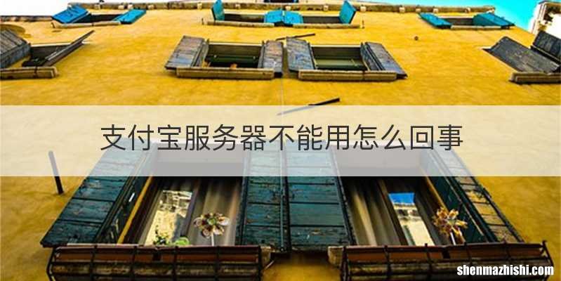 支付宝服务器不能用怎么回事