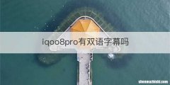 iqoo8pro有双语字幕吗