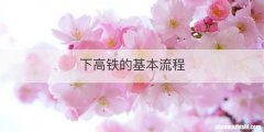 下高铁的基本流程