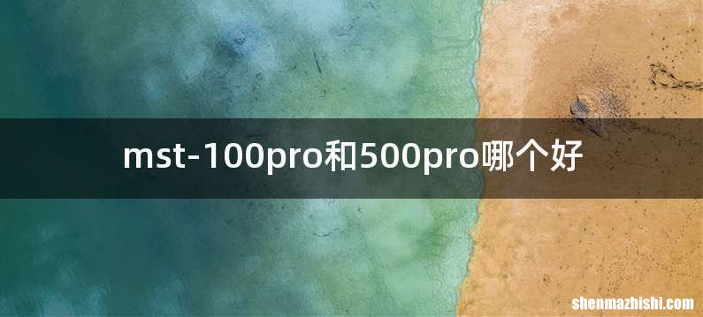 mst-100pro和500pro哪个好